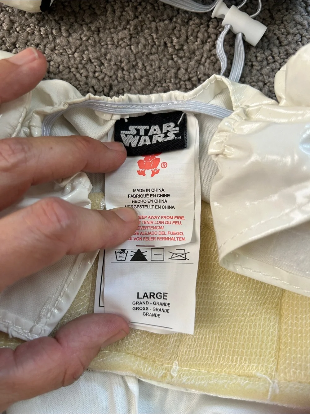 Dog One-Piece Stormtrooper Style Suit with Helmet hat (fits 20 lb dog)